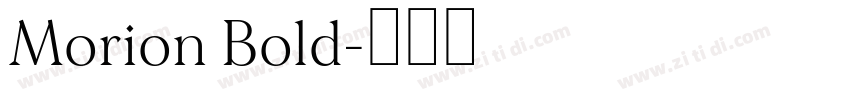 Morion Bold字体转换